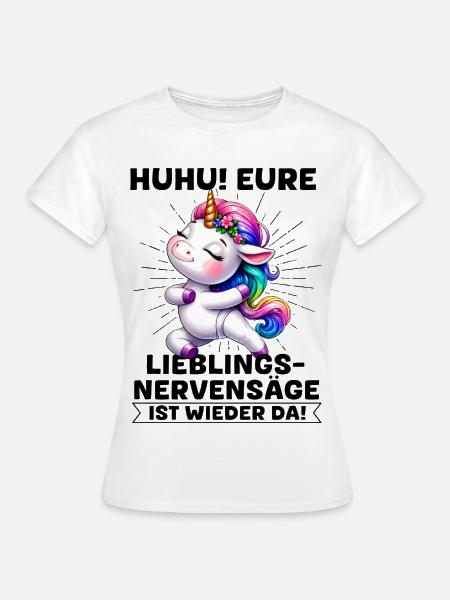 RegenbogenEinhorn Tanz - Frauen T-Shirt - Weiß