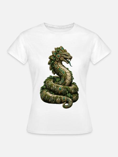 Jade Drachen mit Lianen - Frauen T-Shirt - Weiß