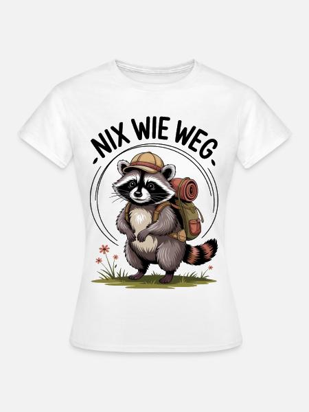 Abenteuer Waschbär - Frauen T-Shirt - Weiß