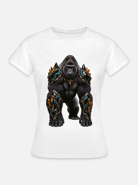 Kriegs-Gorilla Kristallrüstung - Frauen T-Shirt - Weiß