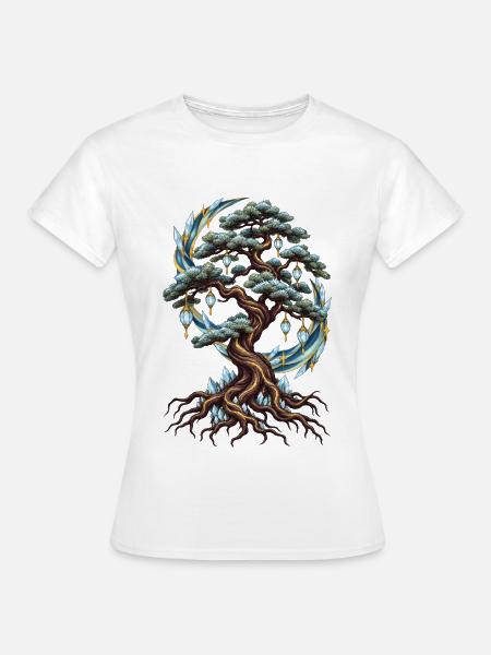 Kristallbaum der Nacht - Frauen T-Shirt - Weiß