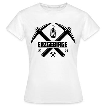 Erzgebirge Saxony Mining Miners - T-shirt Femme - blanc - Devant - AI Model Female 172 dark (172cm)