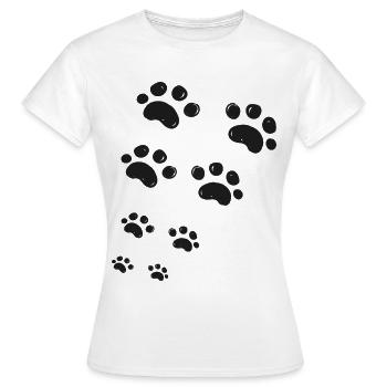 J aime mon chien - T-shirt Femme - blanc - Devant - AI Model Female 172 dark (172cm)