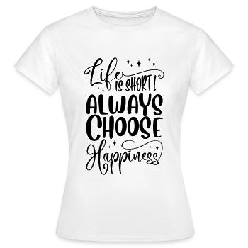 La devise de la vie Motivation - T-shirt Femme - blanc - Devant - AI Model Female 172 dark (172cm)