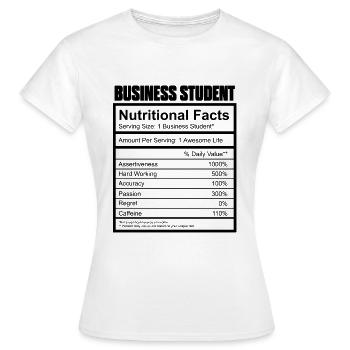 Business student - Women's T-Shirt - white - Front - AI Model Female 172 dark (172cm)
