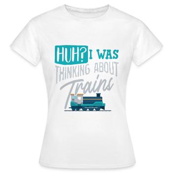 Trains railroad train - Women's T-Shirt - white - Front - AI Model Female 172 dark (172cm)