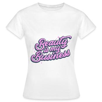 Maquillage esthéticienne - T-shirt Femme - blanc - Devant - AI Model Female 172 dark (172cm)