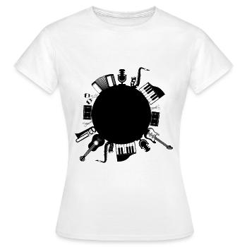 Instruments de musique - T-shirt Femme - blanc - Devant - AI Model Female 172 dark (172cm)