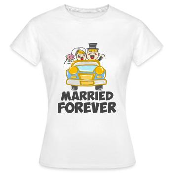 Mariage Mariage Mariage Cérémonie de mariage Marié - T-shirt Femme - blanc - Devant - AI Model Female 172 dark (172cm)