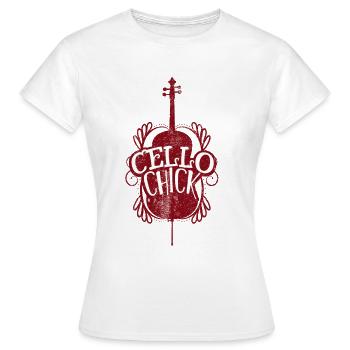 cello - Women's T-Shirt - white - Front - AI Model Female 172 dark (172cm)