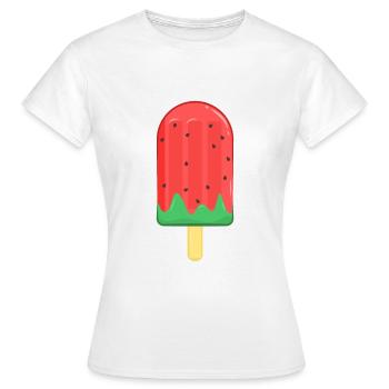 Glace d'été - T-shirt Femme - blanc - Devant - AI Model Female 172 dark (172cm)