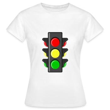 Feu de circulation permis de conduire école de conduite - T-shirt Femme - blanc - Devant - AI Model Female 172 dark (172cm)