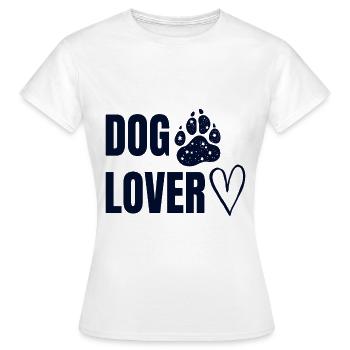 Amoureux des chiens - amoureux des chiens - T-shirt Femme - blanc - Devant - AI Model Female 172 dark (172cm)
