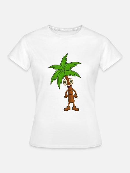 Palme - Frauen T-Shirt - Weiß