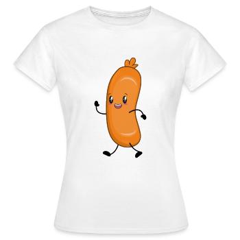 Saucisses saucisses - T-shirt Femme - blanc - Devant - AI Model Female 172 dark (172cm)