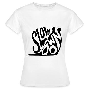 Escargot lentement - T-shirt Femme - blanc - Devant - AI Model Female 172 dark (172cm)