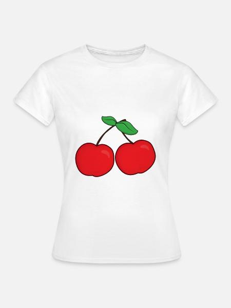 Kirschen - Frauen T-Shirt - Weiß
