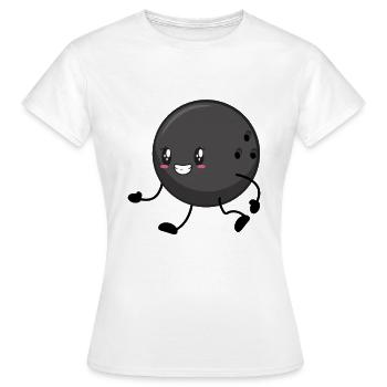 Boule de bowling - T-shirt Femme - blanc - Devant - AI Model Female 172 dark (172cm)