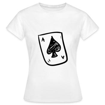 Pik Ass - Frauen T-Shirt - Weiß - Vorne - AI Model Female 172 dark (172cm)