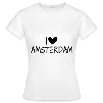 Amsterdam - Frauen T-Shirt - Weiß - Vorne - AI Model Female 172 dark (172cm)