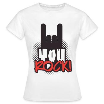 Musique rock - T-shirt Femme - blanc - Devant - AI Model Female 172 dark (172cm)