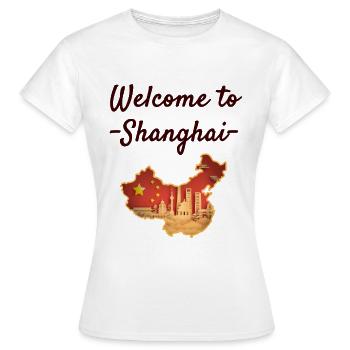 Shanghai - T-shirt Femme - blanc - Devant - AI Model Female 172 dark (172cm)