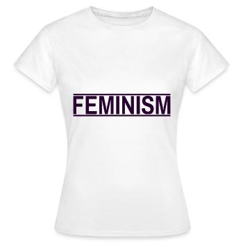 Le féminisme - T-shirt Femme - blanc - Devant - AI Model Female 172 dark (172cm)