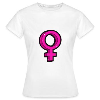 Symbole de la femme - T-shirt Femme - blanc - Devant - AI Model Female 172 dark (172cm)