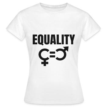 Gleichberechtigung - Frauen T-Shirt - Weiß - Vorne - AI Model Female 172 dark (172cm)