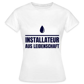 Gas Wasser Installateur - Frauen T-Shirt - Weiß - Vorne - AI Model Female 172 dark (172cm)