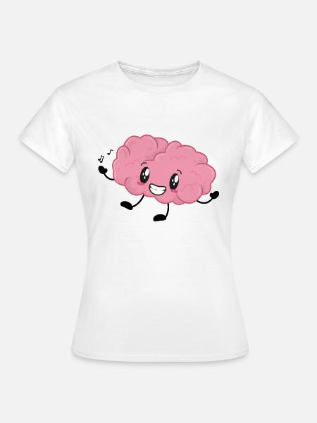 Gehirn Sänger Musik - Frauen T-Shirt - Weiß