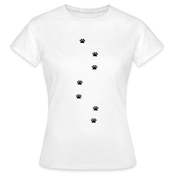 Paws - Women's T-Shirt - white - Front - AI Model Female 172 dark (172cm)