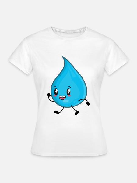 Wassertropfen Wasser - Frauen T-Shirt - Weiß