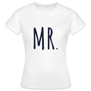 Mr. and Mrs. - Women's T-Shirt - white - Front - AI Model Female 172 dark (172cm)