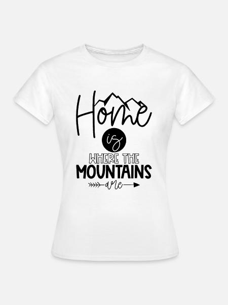 Berge Wandern Camping - Frauen T-Shirt - Weiß