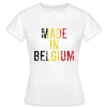 Belgium - Women's T-Shirt - white - Front - AI Model Female 172 dark (172cm)