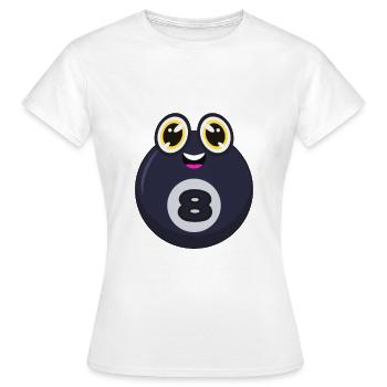 Billard boule de billard - T-shirt Femme - blanc - Devant - AI Model Female 172 dark (172cm)