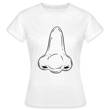 Nase - Frauen T-Shirt - Weiß - Vorne - AI Model Female 172 dark (172cm)