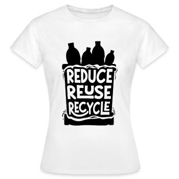 Recyclage du plastique - T-shirt Femme - blanc - Devant - AI Model Female 172 dark (172cm)
