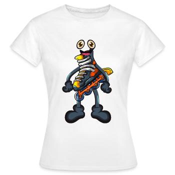 Inline Skating Inliner - Frauen T-Shirt - Weiß - Vorne - AI Model Female 172 dark (172cm)