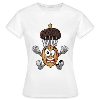 Eichel Fallschirmspringen - Frauen T-Shirt - Weiß - Vorne - AI Model Female 172 dark (172cm)