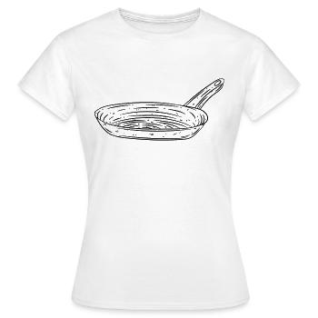 Cuisson de la poêle - T-shirt Femme - blanc - Devant - AI Model Female 172 dark (172cm)