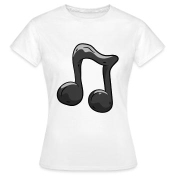 Music Note - Women's T-Shirt - white - Front - AI Model Female 172 dark (172cm)