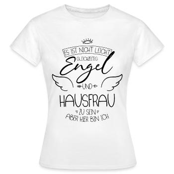 Hausfrau - Frauen T-Shirt - Weiß - Vorne - AI Model Female 172 dark (172cm)