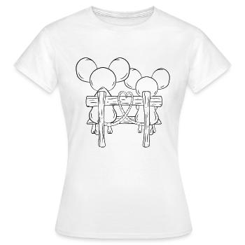 Maus Paar Liebe - Frauen T-Shirt - Weiß - Vorne - AI Model Female 172 dark (172cm)