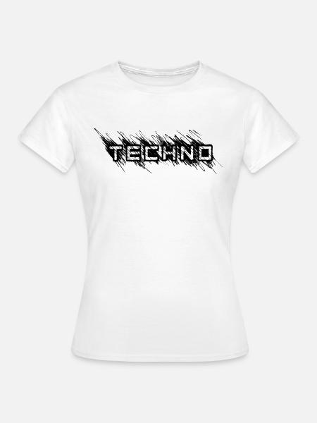 Techno - Frauen T-Shirt - Weiß