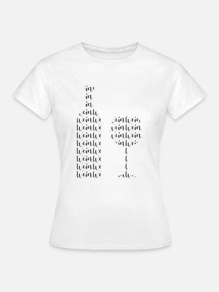 Wein Silhouette - Frauen T-Shirt - Weiß