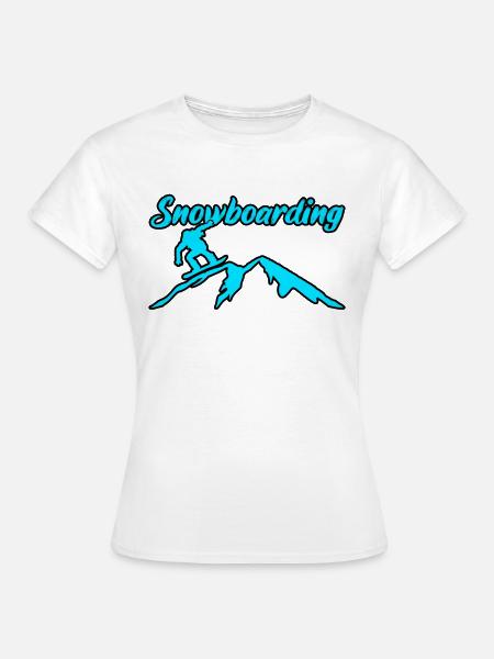 Snowboarding - Frauen T-Shirt - Weiß