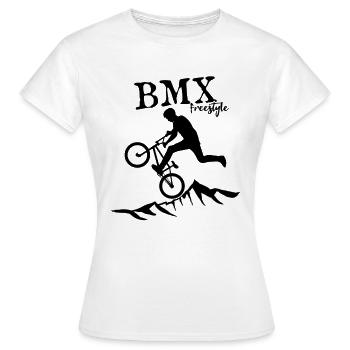 BMX freestyle - T-shirt Femme - blanc - Devant - AI Model Female 172 dark (172cm)