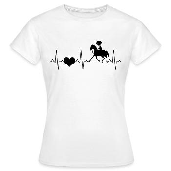 Pferde Pferdesport Herzschlag - Frauen T-Shirt - Weiß - Vorne - AI Model Female 172 dark (172cm)